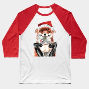 Morning Fox Christmas Baseball T-Shirt